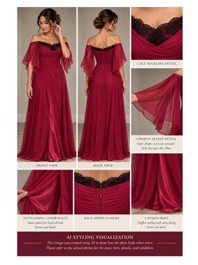 Custom Kiko Seattle Off-the-Shoulder Evening Gown | Size Approx. 6/8